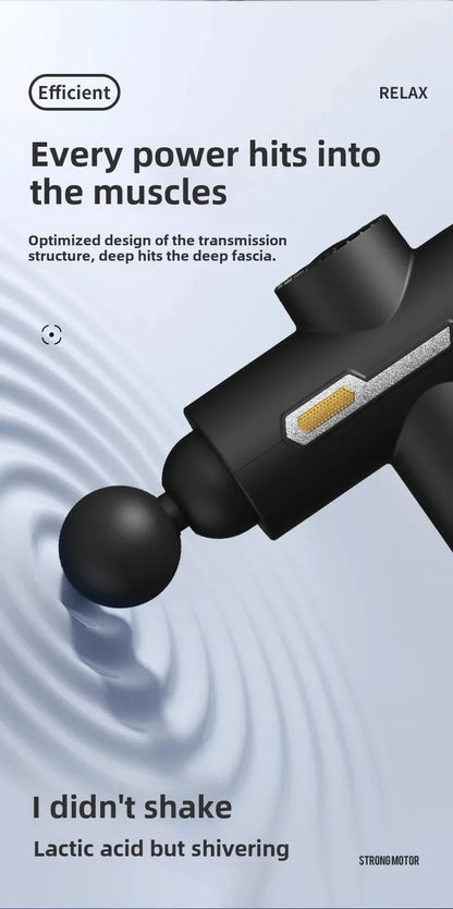 Massage Gun LED Display Fascia Deep Muscle Relax Body Massager Electric Fitness Equipment Noise Reduction
