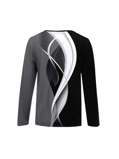 Summer new fashion 2025 women's casual long-sleeved printed T-shirt