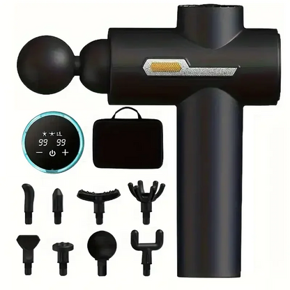 Massage Gun LED Display Fascia Deep Muscle Relax Body Massager Electric Fitness Equipment Noise Reduction