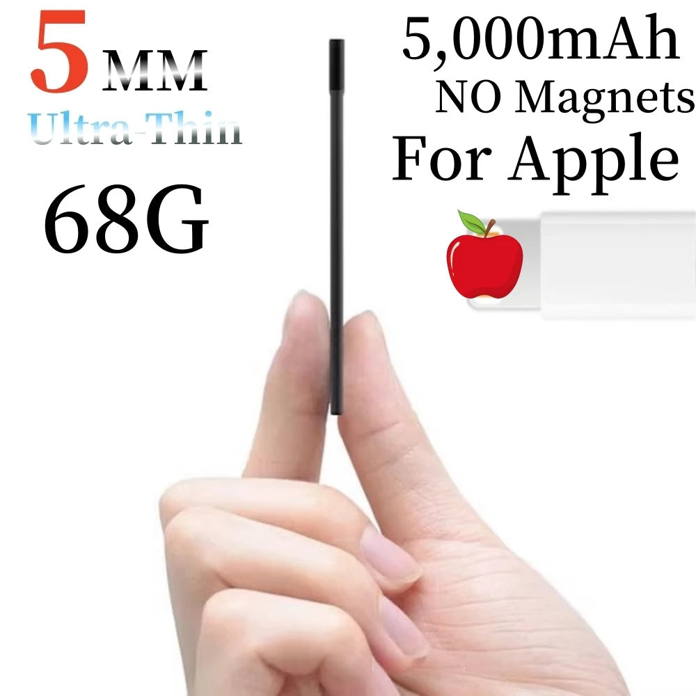 Ultra-Thin Magnetic Power Bank Ultra-Slim 8000mAh Charger , Mini Power Banks For Card Holder Wallet, For IPhone XIAOMI
