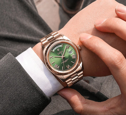 CADISEN New Week Calendar Type watch for men Sapphire mirror 10ATM Automatic Watch MIYOTA 8285 Business Mens All Steel Watches