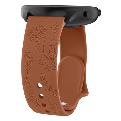 Flower Engraved Strap For Amazfit GTS/2/2e/3/4 GTS2 Mini/GTR 4/3/Pro/47mm/GTR2/2e/stratos 2/3/Bip Lite Band Bracelet