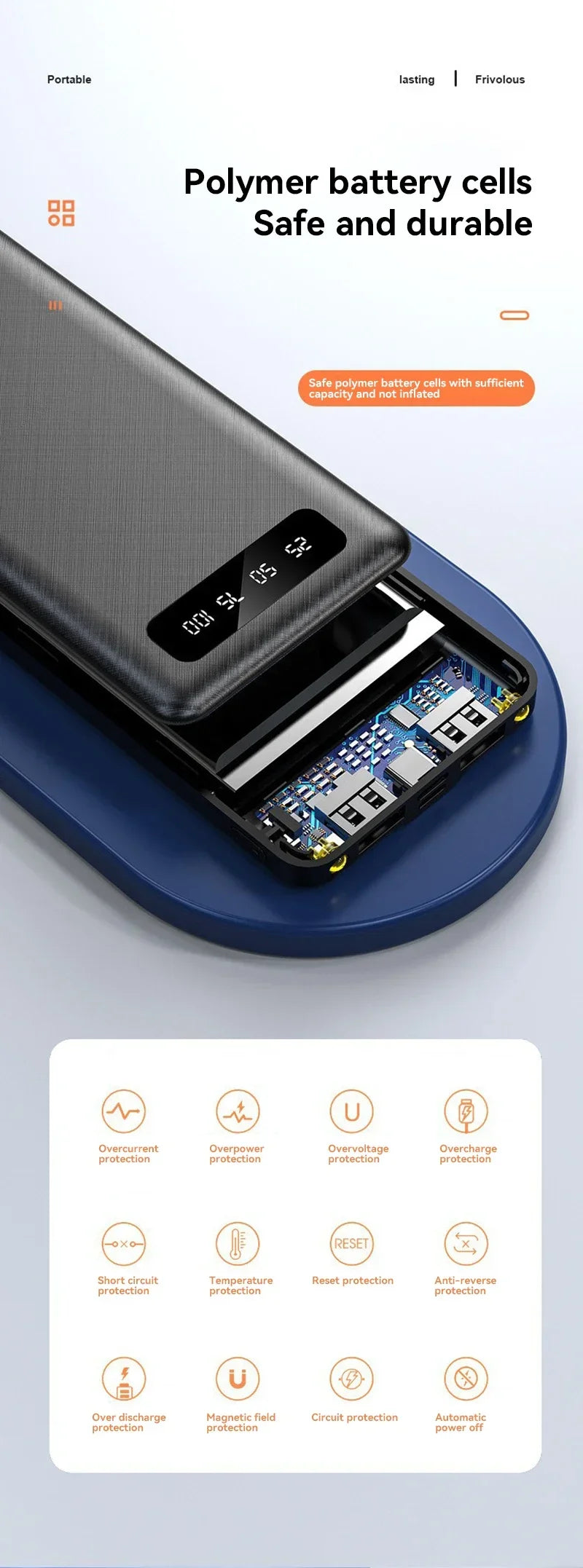 500000mAh 120W Power Bank Super Fast Charging Battery High Capacity Digital Display Power Bank For iPhone Samsung Huawei