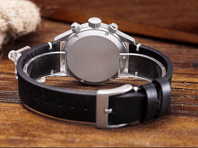 Baltany 39mm Military Chronograph Watch Man S5045 Sapphire Crystal 10ATM Stainless Steel VK67 Calendar Retro Quartz Wristwatches