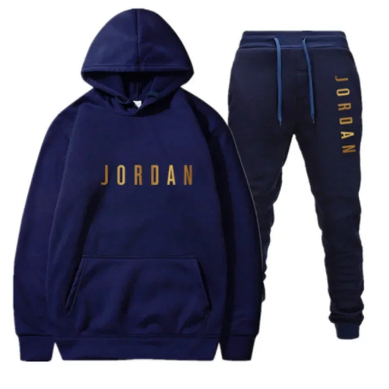 Conjunto de moletom forrado 2025  oferta de primavera de la temporada, Sudadera con capucha forrada de lana, conjunto informal, sudadera superior de manga la