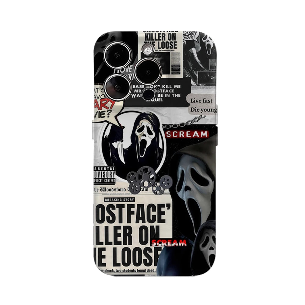 Scream Halloween IPhone17 Must-Haves Phone Case for IPhone 17 16 15 14 13 12 11 Pro Max Plus Double-layer Back Cover