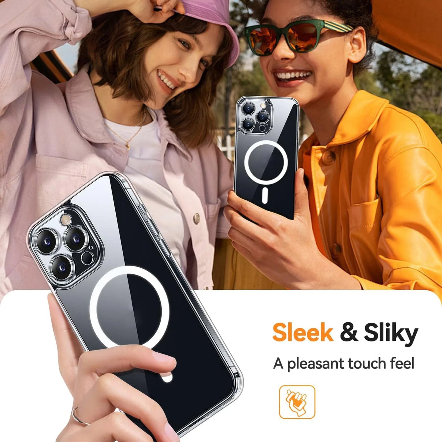 IPhone 17 16 15 14 Plus 13 12 11 Pro Xs Max Air XR 16e 7 8 Plus SE 2020 2022 Magsafe Case Clear Acrylic Shockproof Cover