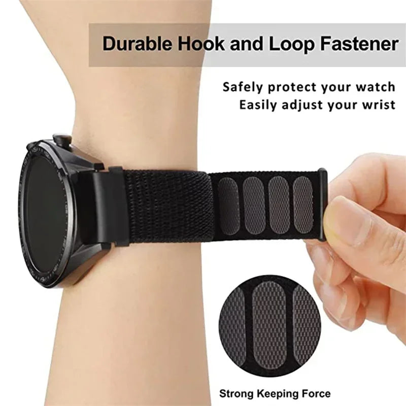 Nylon Loop band For Amazfit GTS 4/2/3pro/2e/GTS2 Mini/GTR 4 42mm/47mm/GTR2/2e/stratos belt bracelet Amazfit bip 20mm 22mm strap