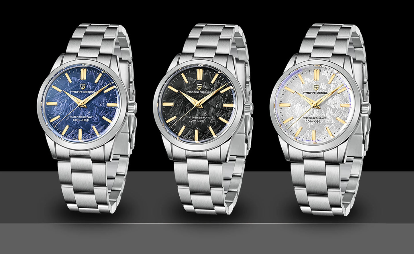 PAGANI DESIGN New Men Quartz WatchesTop Brand Sapphire Glass AR Coated Watch100M Waterproof Stainless Steel Watch for Men