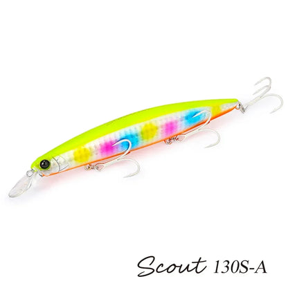 Sinking Minnow Fishing Lure SCOUT 130mm 24g Long Casting Seabass Flounder Artificial Large Sea Fishing Hard Baits