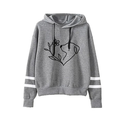 2025 Hot Sale Women's Tracksuit Hooded Sweatshirts Black Sweatpants Urban Casual Fashion Sportswear Cute Pattern Print Hoodies