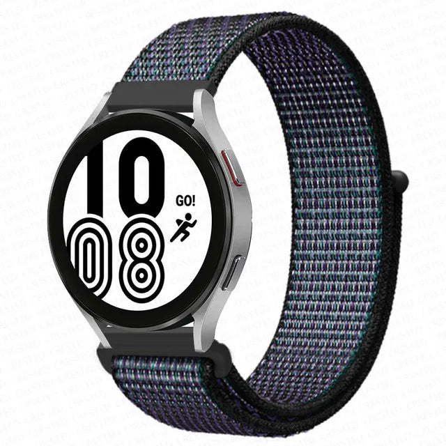 Nylon Loop Band For Samsung Galaxy Watch 6 4 7 classic/5 Pro/active 2/Gear S3 20mm/22mm Bracelet Huawei watch GT 2e 3 pro strap
