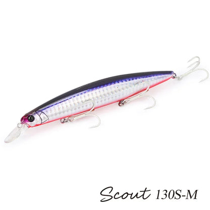 Sinking Minnow Fishing Lure SCOUT 130mm 24g Long Casting Seabass Flounder Artificial Large Sea Fishing Hard Baits