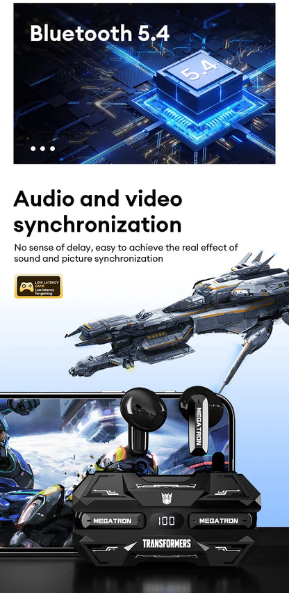 Bluetooth V5.4 Earphones Real-time Translation With AI Chat Headphones Meeting Recording Earbuds