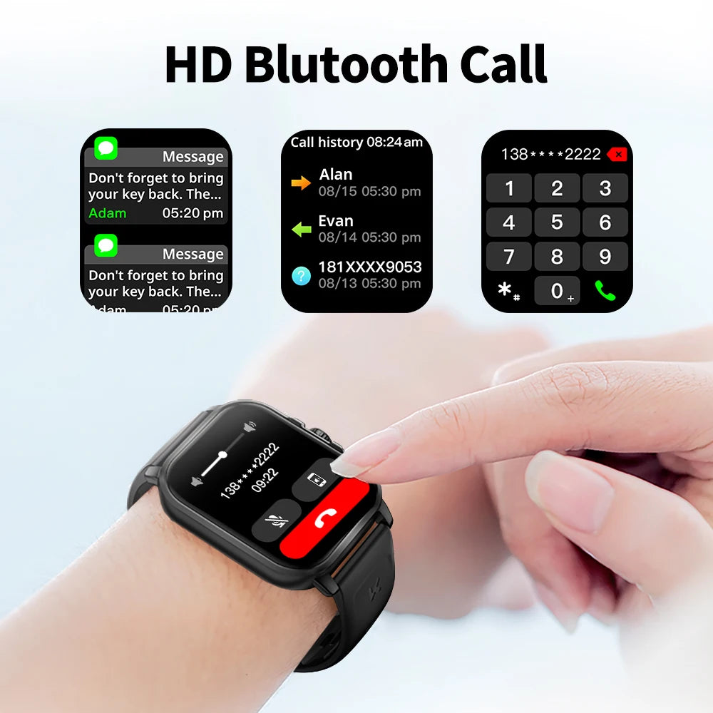 KUMI KU7 Meta 2.01″ High-definition Screen Smart Watch Bluetooth Call Heart Rate Measurement Oximetry Offline Intelligent Voice