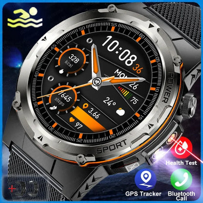 GPS Smart Watches 2025 New For Xiaomi IOS Military Smartwatch Men 3ATM Waterproof 100+ Sport Modes Built-in NFC BT Call Watches
