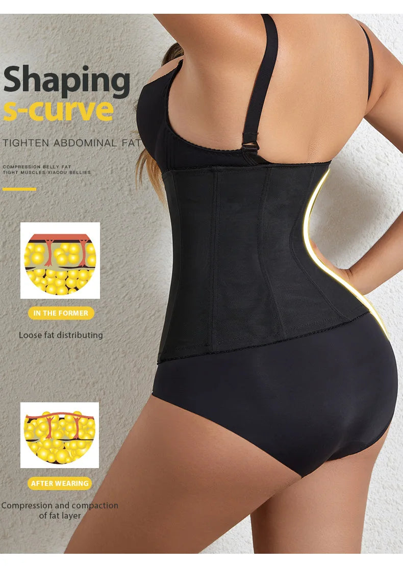 Women Slimming Waist Trainer Belt Shapewear Tummy Control Belly Cincher Body Shaper Fat Compression Girdles Faja Firm Corset