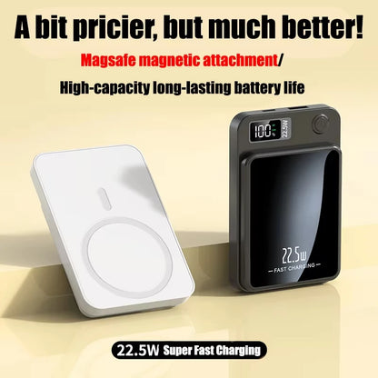 100000mAh Magnetic Wireless Power Bank Fast Charger For Magsafe Portable Auxiliary Battery Pack For iphone Huawei Samsung