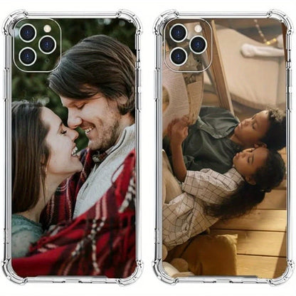 For iPhone 17 16 16E 15 14 13 12 11 Pro Max Air Mini SE 2020 2022 X XS XR 6 7 8 Plus DIY Custom Couple Photo Shockproof Cases