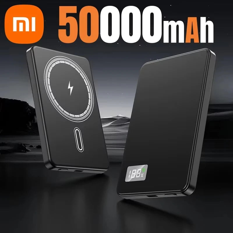 500000mAh Portable Magnetic Wireless Power Bank PD22.5W Fast Charging External Battery for Magsafe For iPhone Samsung
