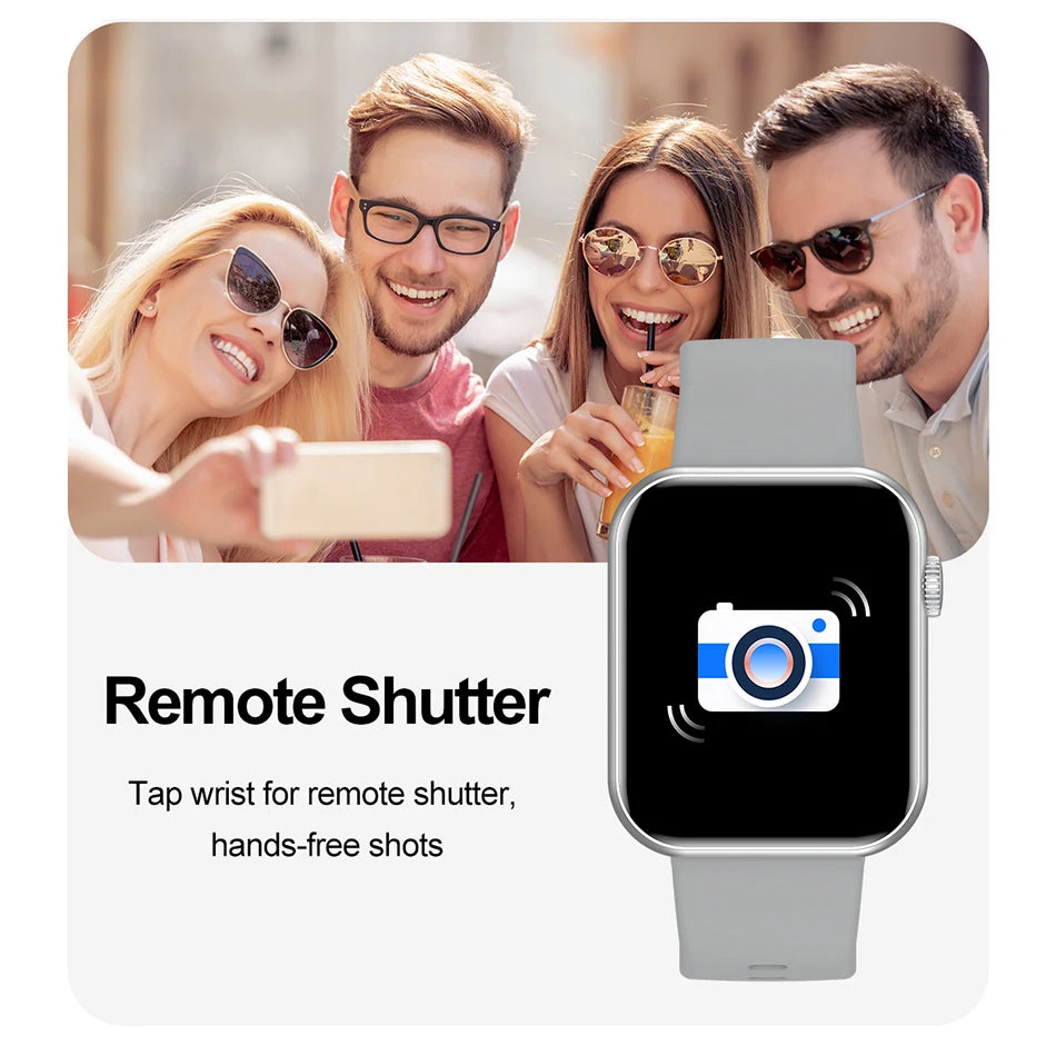 Smart Watch Full Touch Screen Bluetooth Call AI Voice Heart Rate Waterproof Watches Sports Bracelet Smartwatch Women