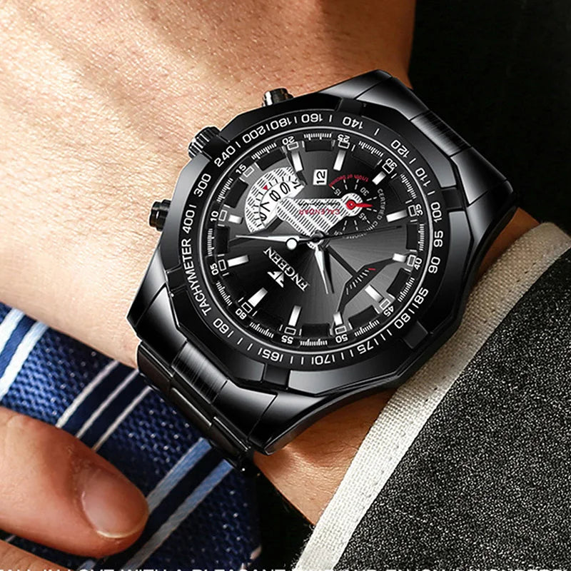Brand Luxury Watch Fashion Casual Military Quartz Sports Wristwatch Full Steel Waterproof Men's Clock Relogio Masculino