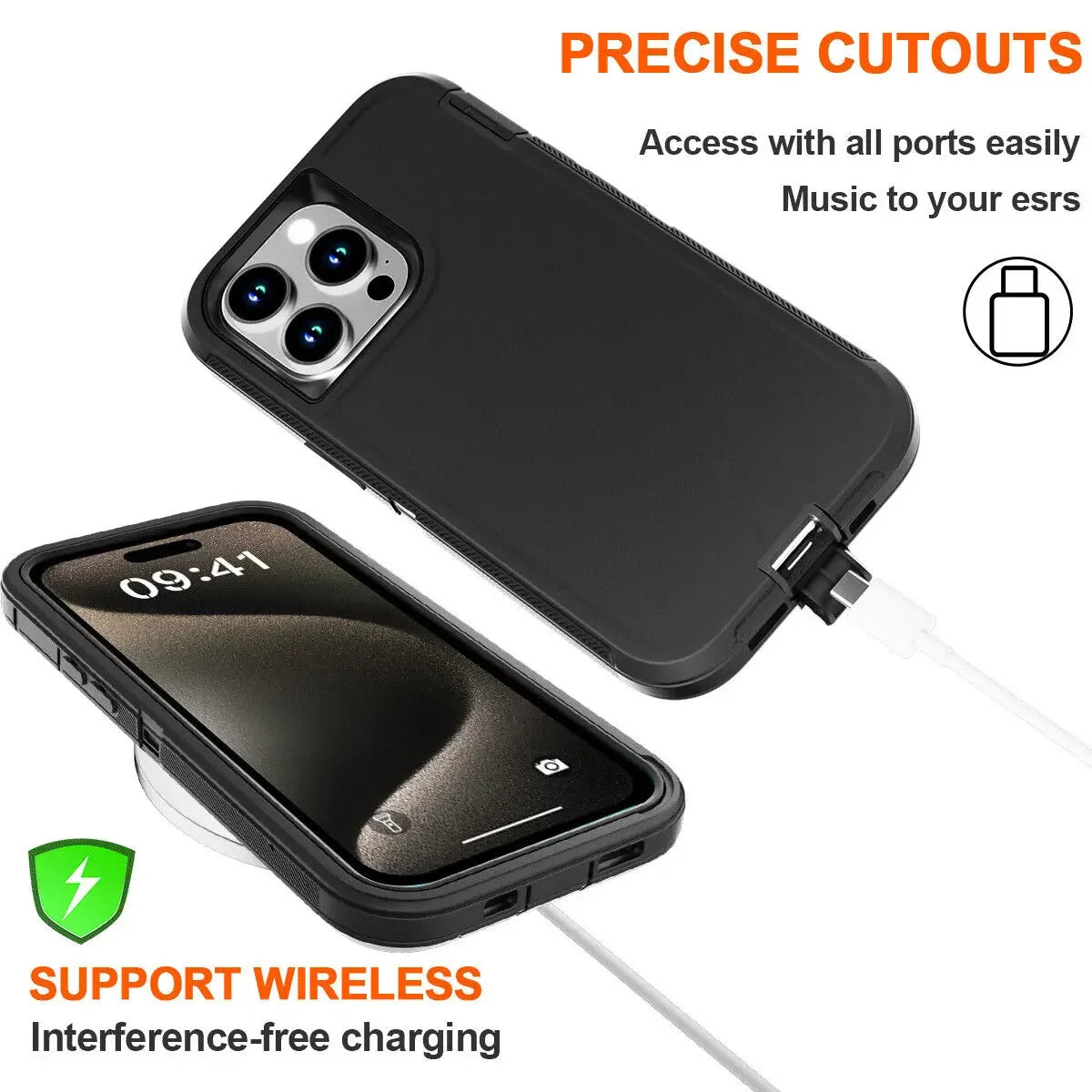 For iPhone 17 Air 16e 15 Pro 14 Plus 13 Pro Max 12 11 XR Phone Case Heavy Duty Defend Hybrid Rugged Shockproof Armor Hard Cover