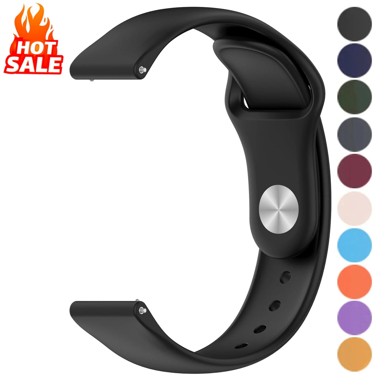 Silicone band For Amazfit GTS 3/2/2e/GTS2 Mini/GTR 42mm/47mm/bip/GTR 3 Pro/2/2e Sport Bracelet For HUAWEI Watch strap