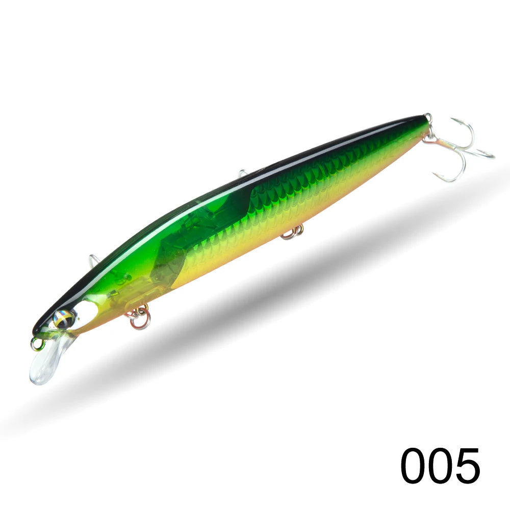 Floating Minnow Fishing Lure 120mm20g/145mm27g Flash Flake Wobbler Silent Assassin Floating Hard Bait For Pike Bass