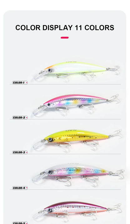 Sinking Minnow Fishing Lures Saltwater Freshwater Long Casting Sea Artificial Bait Jerkbait
