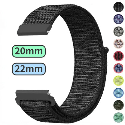 Nylon Loop Strap for Samsung Galaxy Watch 3/4/5/6/Gear S3 Wristband for Huawei Watch 4/GT-2-3-Pro/Amazfit GTR/GTS Belt