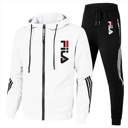 Spring/autumn Outdoor Zip-up Jacket + Sports Pants Jogging Set; Casual Basketball and Fitness Two-piece Set; High-end Fashionabl