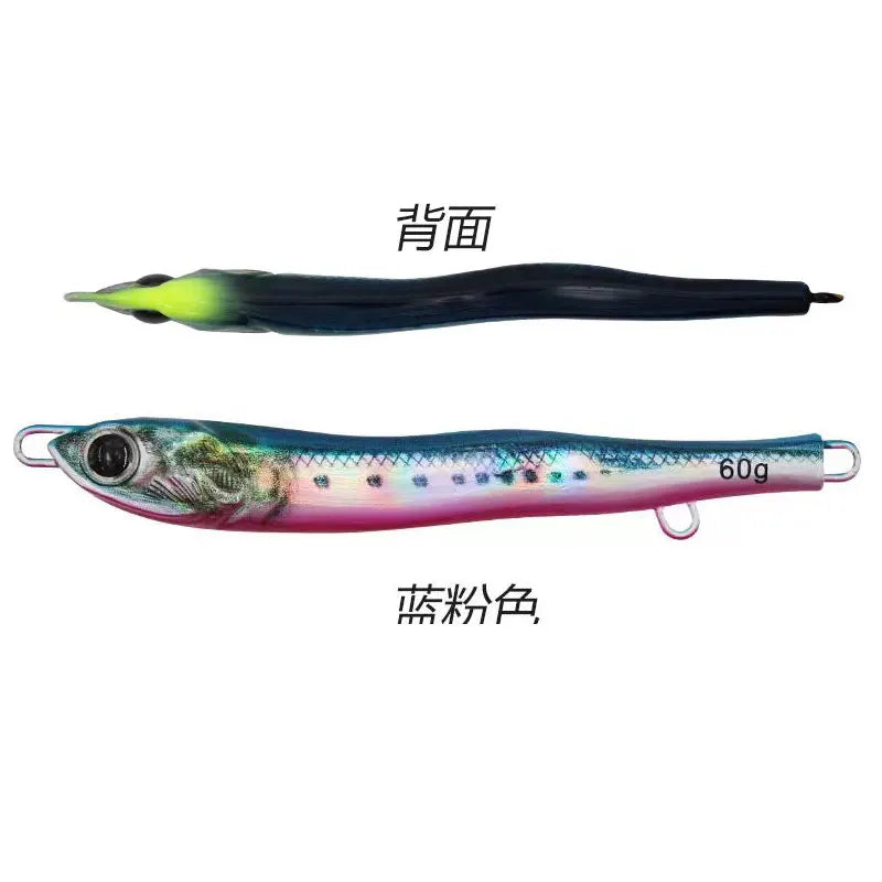 JIg Lure Fishing Anglers Glow Jig 3D Print Treble Hook Speed Falling 40g60g80g Metal Hard Bait Jigging Pesca Bait