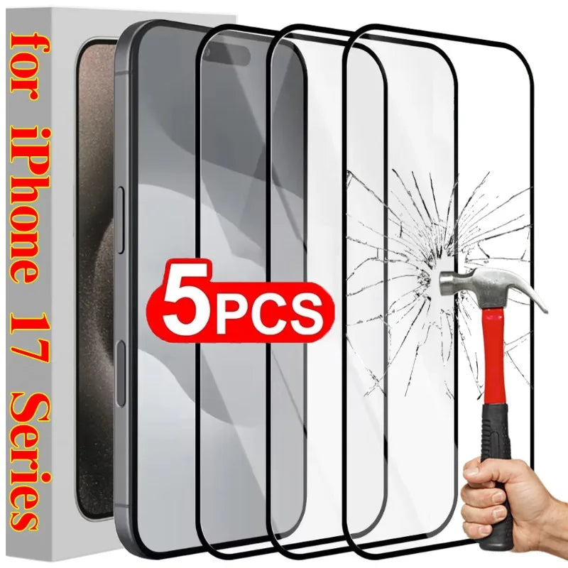 High-Definition Screen Protectors for iPhone 17 Air 17Pro 17 ProMax 9H Hardness Scratch-proof Tempered Glass for iPhone 17