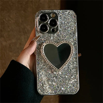 Mirror Sequins Case For iPhone 17 Air 16 14 15 13 12 11 Pro Max Lens Protection Cover