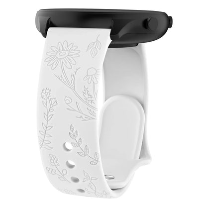 Flower Engraved Strap For Amazfit GTS/2/2e/3/4 GTS2 Mini/GTR 4/3/Pro/47mm/GTR2/2e/stratos 2/3/Bip Lite Band Bracelet