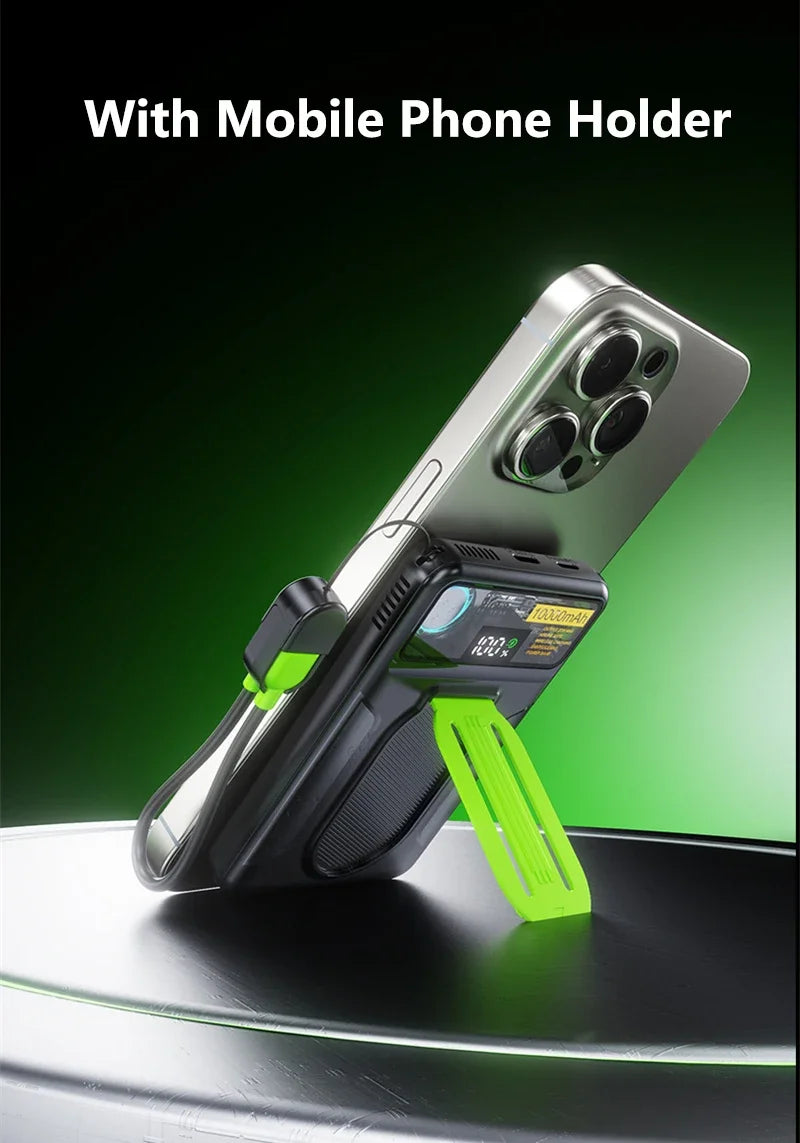 20000mAh Magsafe Power Bank with Cooling Fan Magnetic Wireless 22.5W Fast Charger For iPhone 16 Samsung Huawei Xiaomi Powerbank