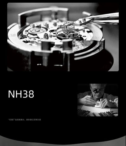 Baltany Men Automatic Watch 39mm Mechaical Wristwatch Sapphire Diver 20ATM Waterproof C3 Luminous NH38 Ceramic Bezel