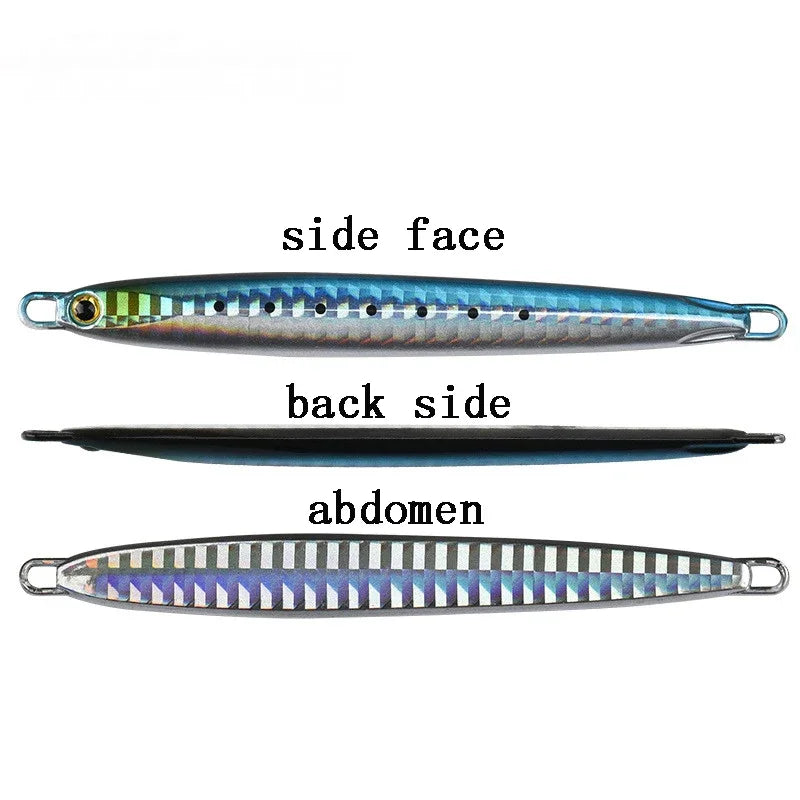 Metal Jig Fishing Lure Slow Cast Jigging Spoon 10G 20G 30G 40G 60G Sea Bass Lure Artificial Bait Fishing Gear