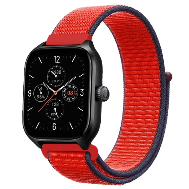 Nylon Loop Strap for Amazfit GTR 47mm/GTR2/2e/3/3 Pro/4/GTS/2/mini/3/4 Bracelet for Amazfit Balance/bip 5/Stratos 2 2S