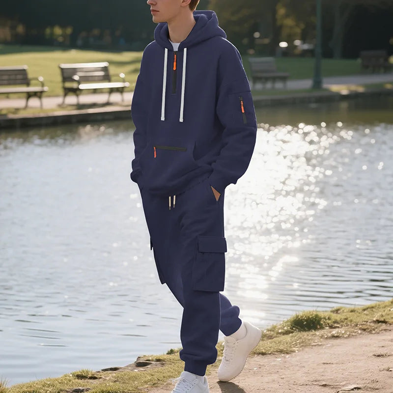 Men's Tracksuits 2 Piece Long Sleeve Athletic Full Zip Sweatsuits Jogging Suit Set Casual Outdoor Streetwear Sport Tracksuit Set