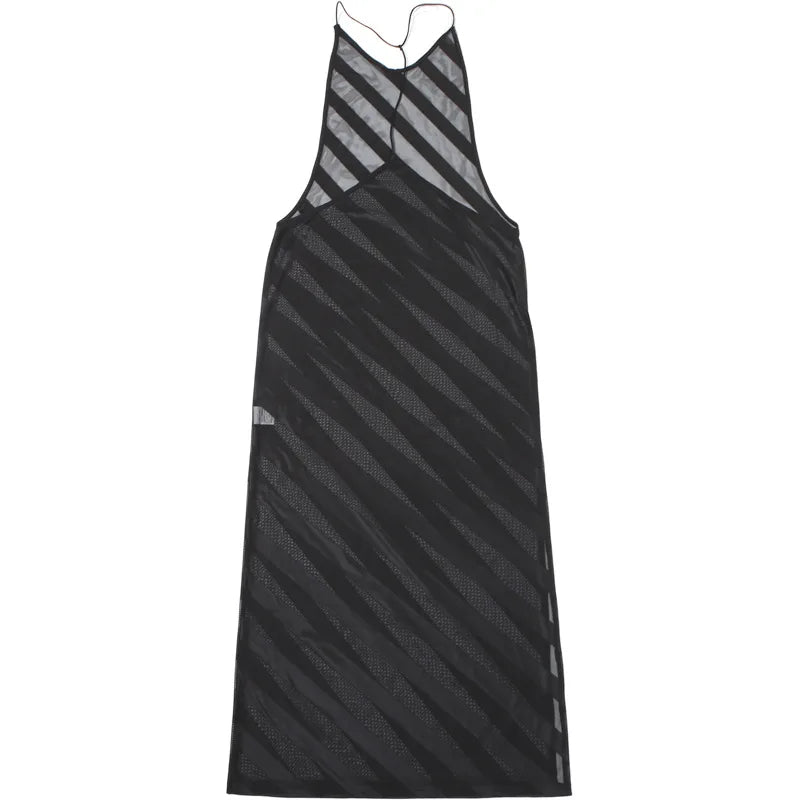 Halter Party Club Maxi Split Dress Outfits Women Summer Sleeveless Backless Bodycon Long Dresses Vestido