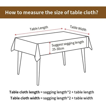 Waterproof Oilproof Kitchen Dining Tablecloth Solid Color Rectangle Tablecloth Cover Mat Oilcloth Antifouling Home Decoration