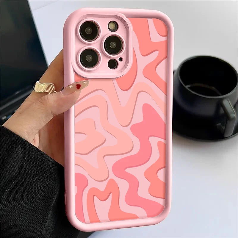 Striped Pattern Silicone Phone Case For iPhone 17 Air 17 16 15 14 Pro Max 15 Plus 13 12 Pro 11 16e Candy Coloor Shockproof Cover