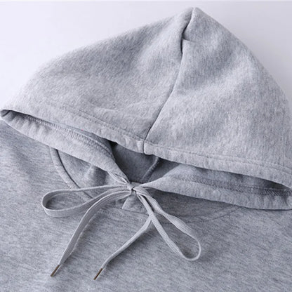 Men's Thin Hooded Hoodie Cotton Men's Top Spring and Autumn Solid Color Hooded Long sleeved Sweatshirt