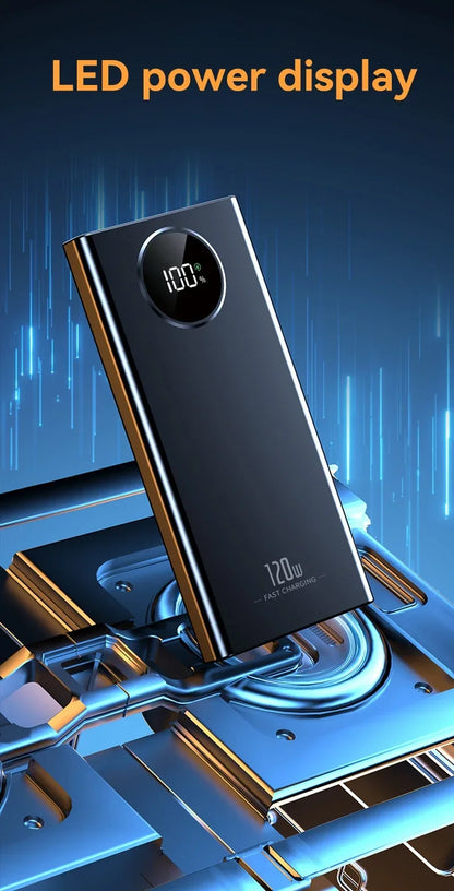 80000mah Power Bank 120W Super Fast Charging Ultra large Capacity For Mobile Power External Battery For iphone Xiaomi Samsung