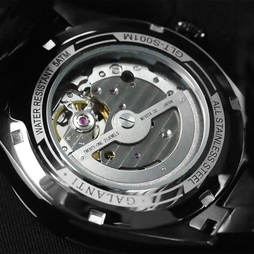 CADISEN Watch Man Automatic Mechanical Watches Man Blue Green Dial Stainless Steel Sapphire Glass MIYOTA 82S7 40mm Wristwatch