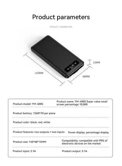500000mAh 120W Power Bank Super Fast Charging Battery High Capacity Digital Display Power Bank For iPhone Samsung Huawei