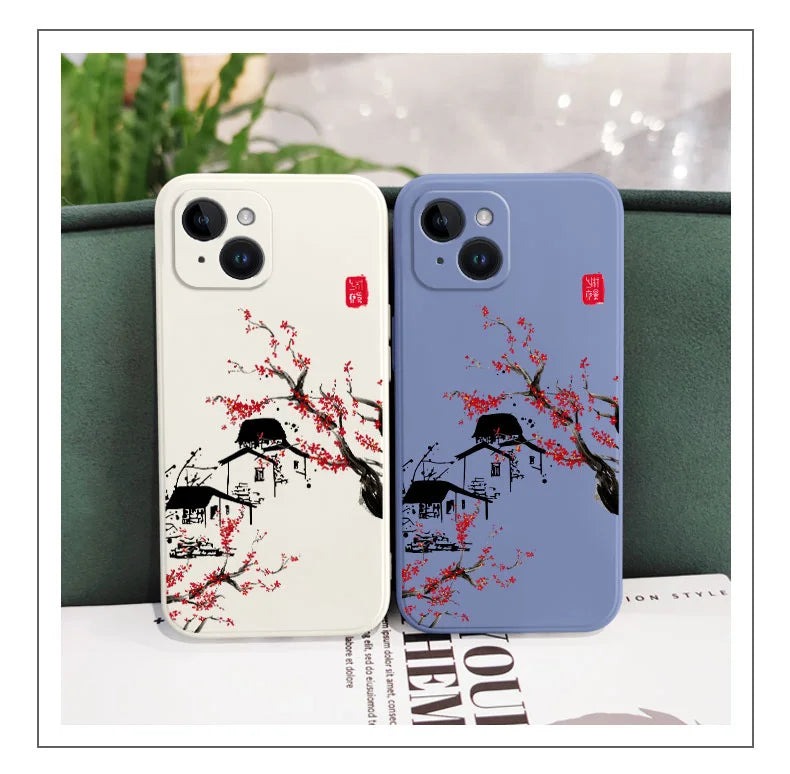 Field Wind Phone Case For iPhone 17 Air 16E 16 15 14 13 12 11 X XR XS SE2 SE2020 8 7 6 6S Plus Pro Max Mini Silicone Cover