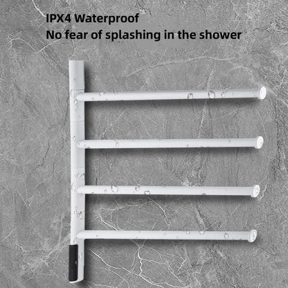 Electric Heating Towel Rails 180° Rotation Left & Right SUS304 Bathroom  Wall Mounted Towel Warmer Holder  220V